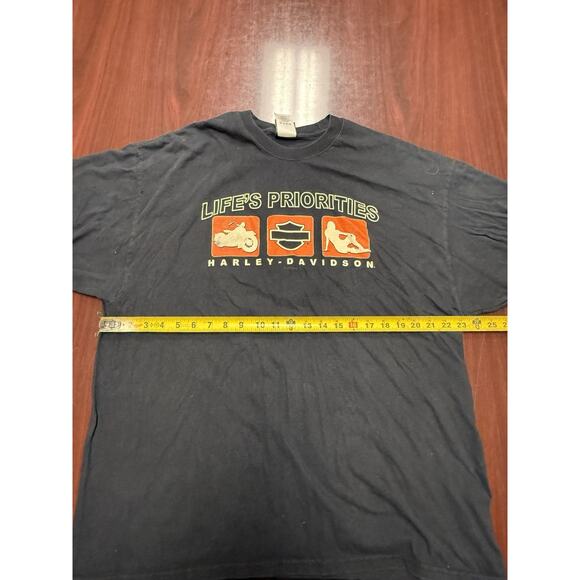 APPALACHIAN HARLEY DAVIDSON 2XL LIFE'S PRIORITIES TSHIRT - Picture 8 of 11